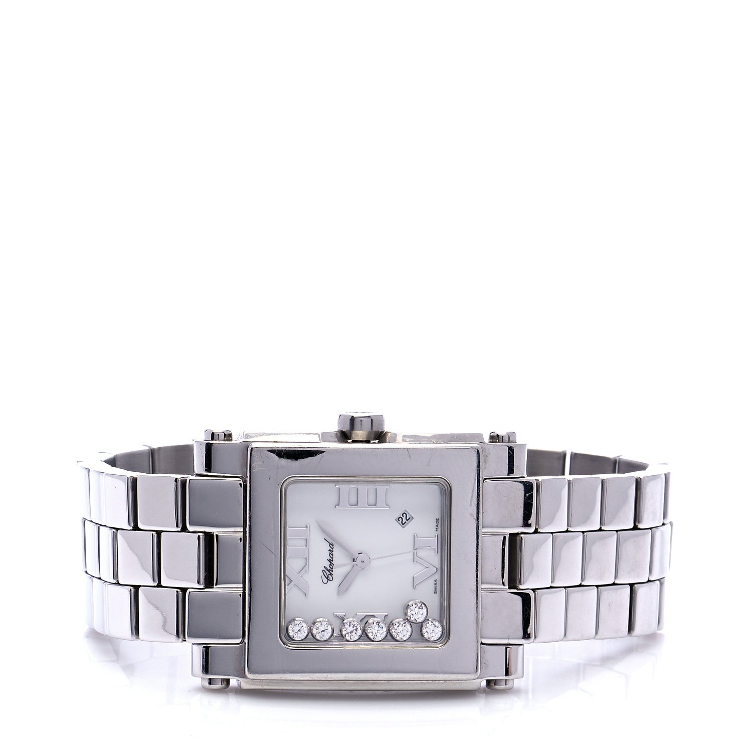 Chopard Stainless Steel 7 Diamond 29mm Happy Sport Quartz Watch 2 of 5
