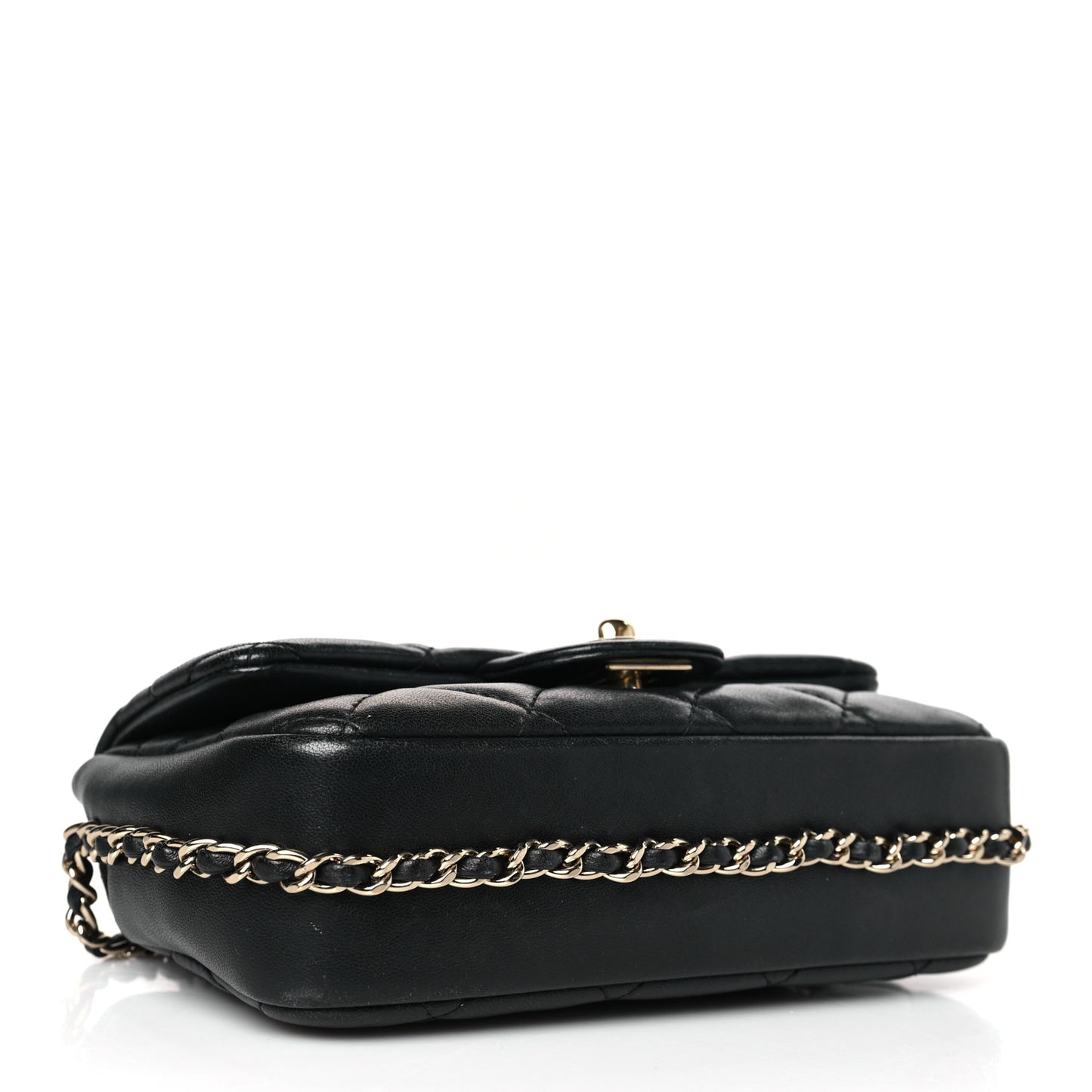 Lambskin Quilted Mini My Precious Flap Black