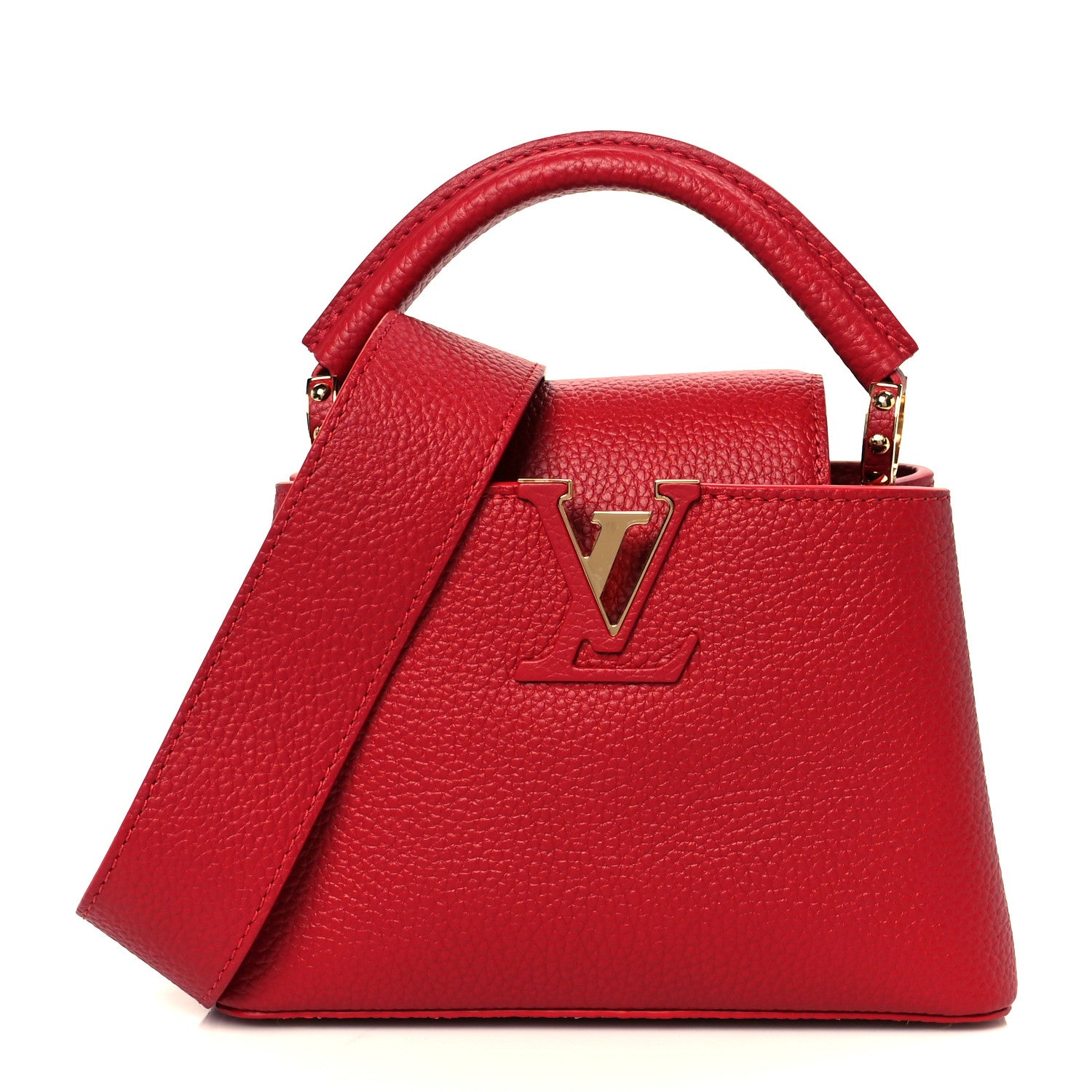 Louis Vuitton Taurillon Mini Capucines Scarlet 1 of 9