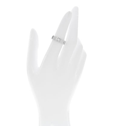 Cartier 18K White Gold 3 Diamond 5.5mm LOVE Ring 51 5.75 2 of 4