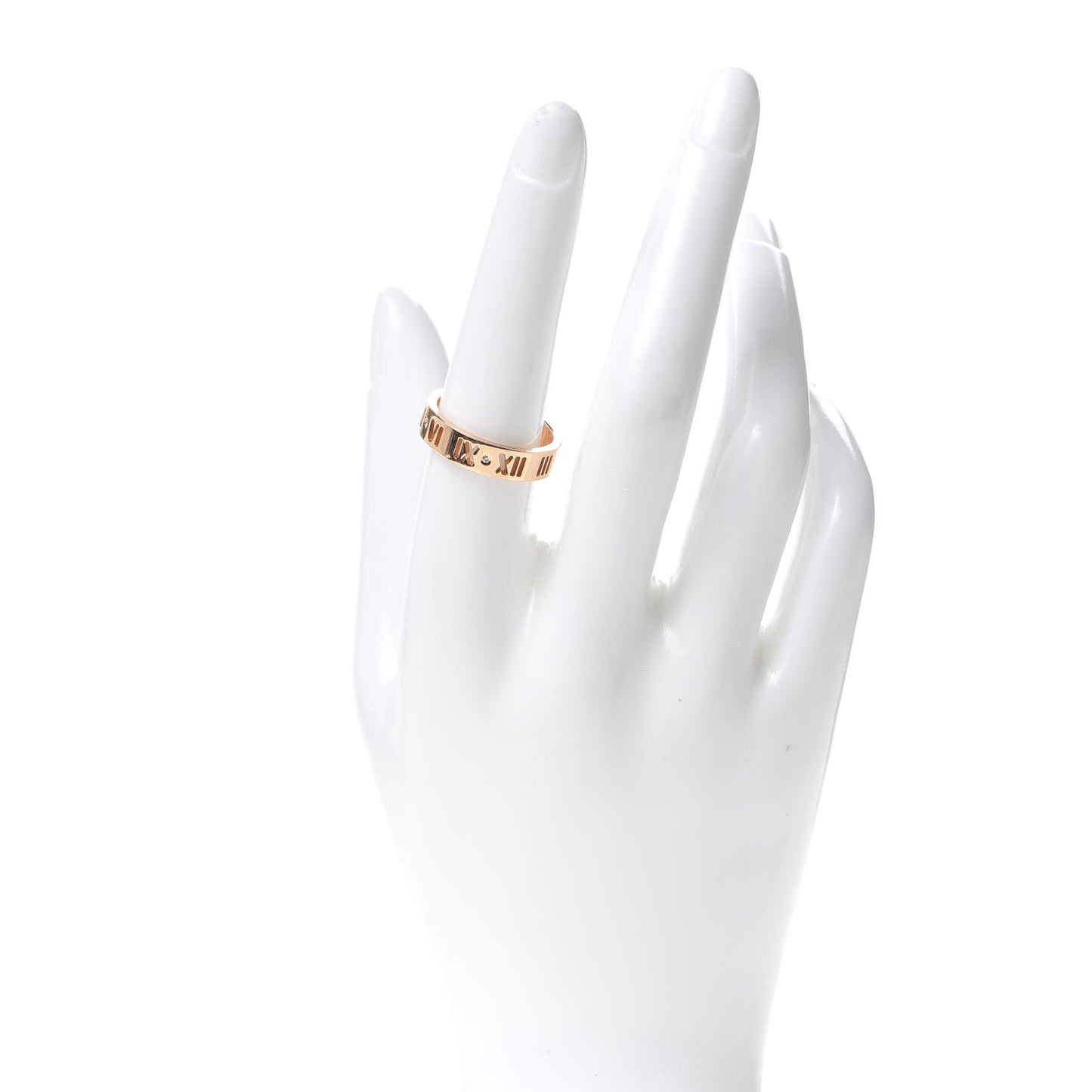 18K Rose Gold Diamond Wide Atlas Pierced Ring 57 8