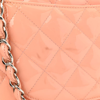 Chanel Patent Quilted Jumbo Double Flap Coral 12 of 13