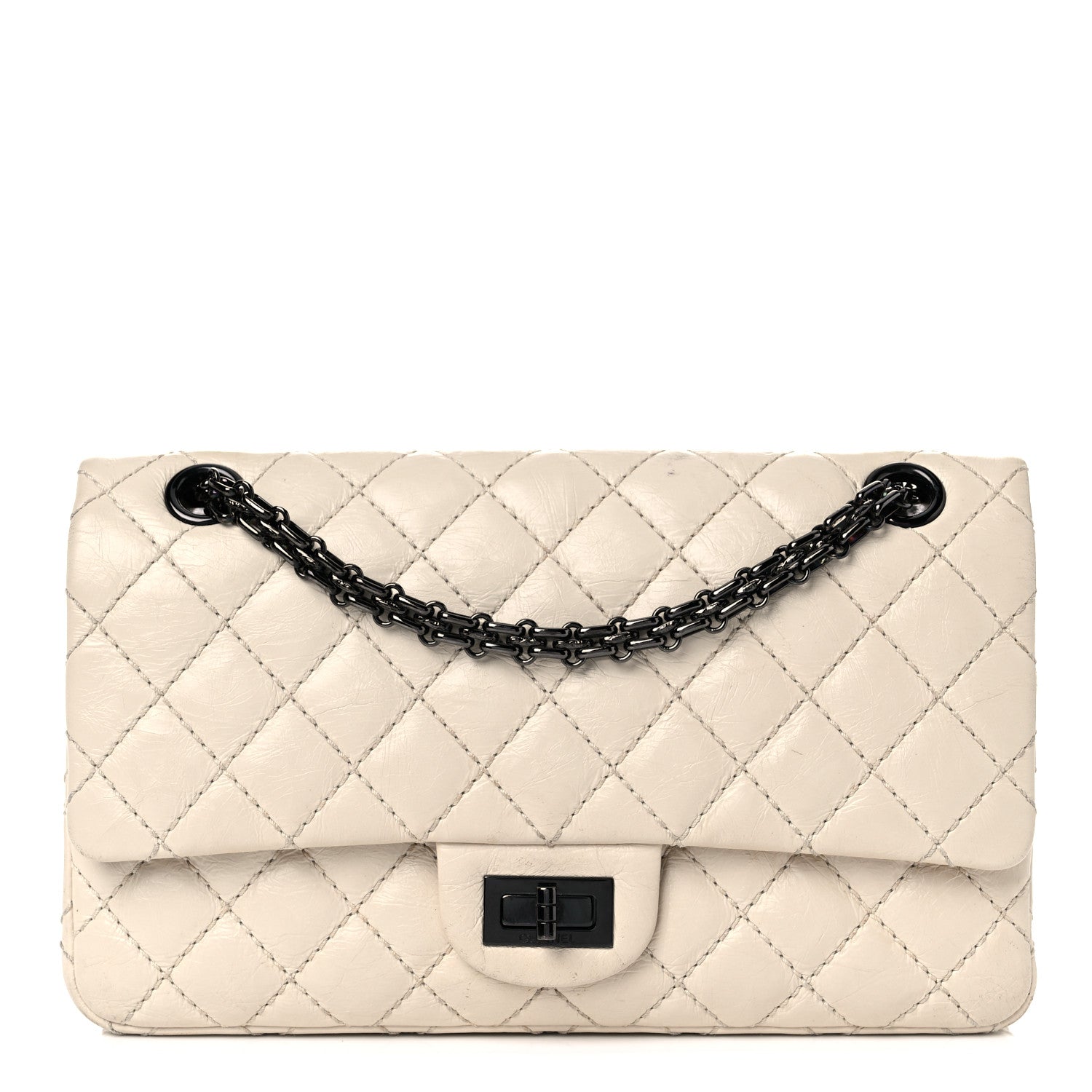 Chanel Aged Calfskin Quilted 2.55 Reissue 225 Flap White 1 of 22