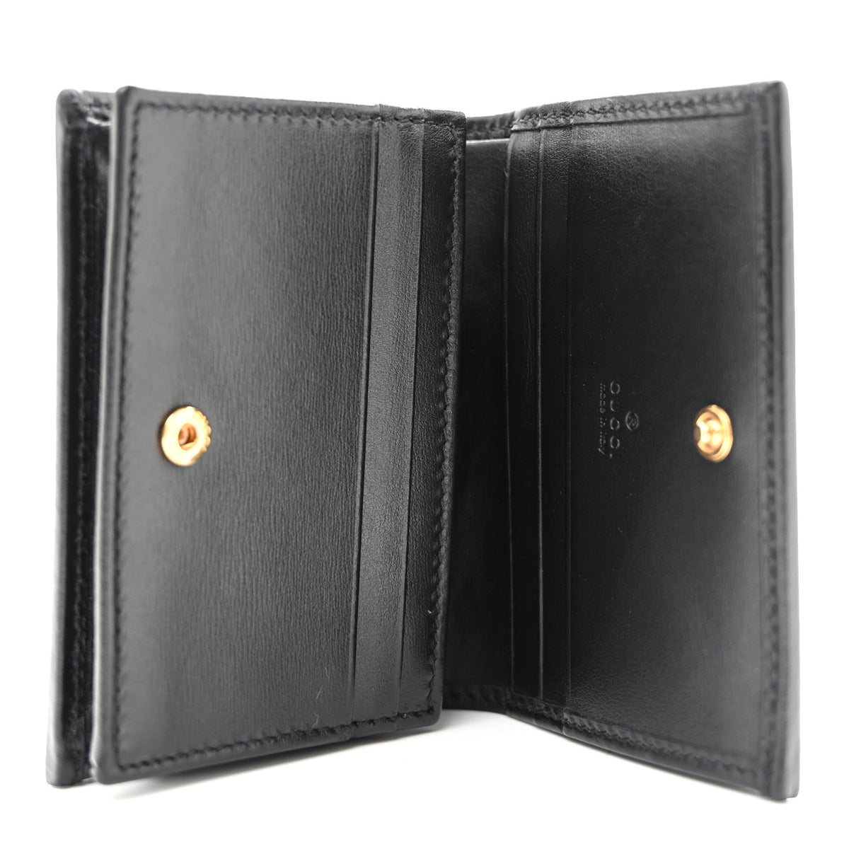 Boarded Plutone Calfskin Horsebit 1955 Card Case Wallet Black