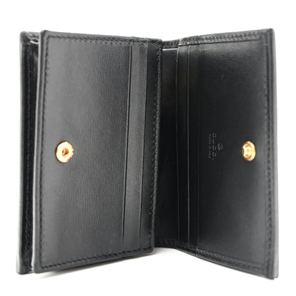 Gucci Boarded Plutone Calfskin Horsebit 1955 Card Case Wallet Black 5 of 9