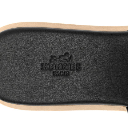 Hermes Calfskin Cork Eze 30 Sandals 40 Black 7 of 9