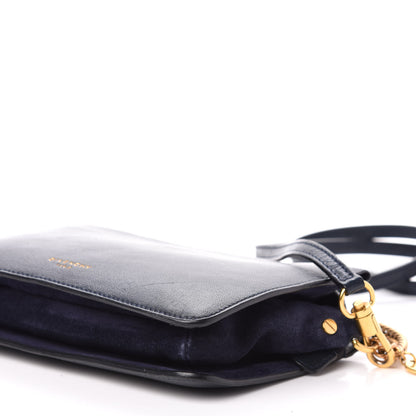 Givenchy Textured Calfskin Suede Cross 3 Crossbody Bag Navy 9 of 11