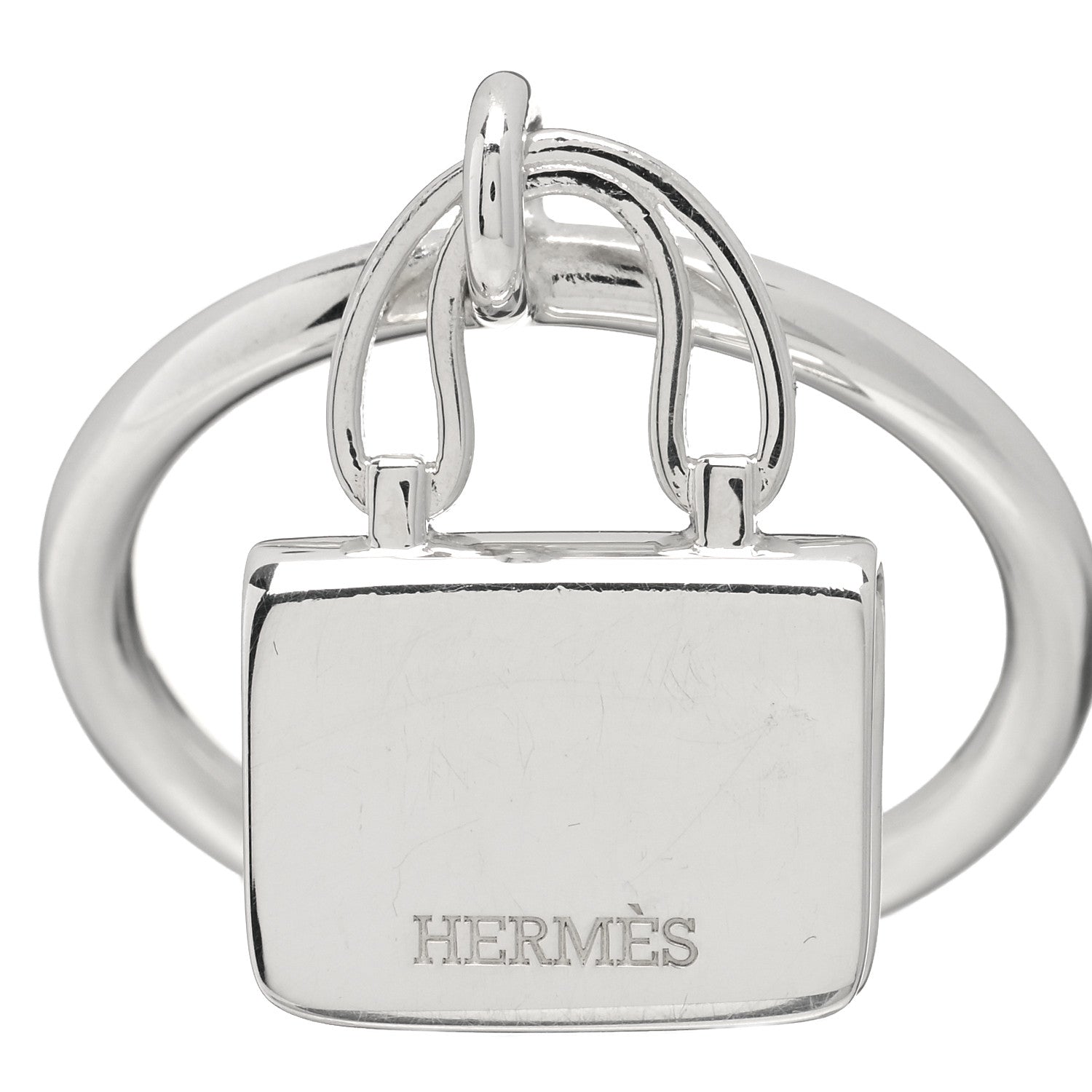 Hermes Sterling Silver Constance Amulettes Ring 56 7.5 3 of 4