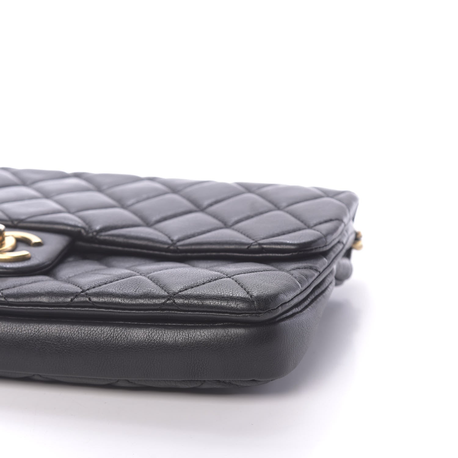 Chanel Calfskin Quilted Medium CC Crown Flap Black 9 of 13