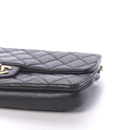 Chanel Calfskin Quilted Medium CC Crown Flap Black 9 of 13