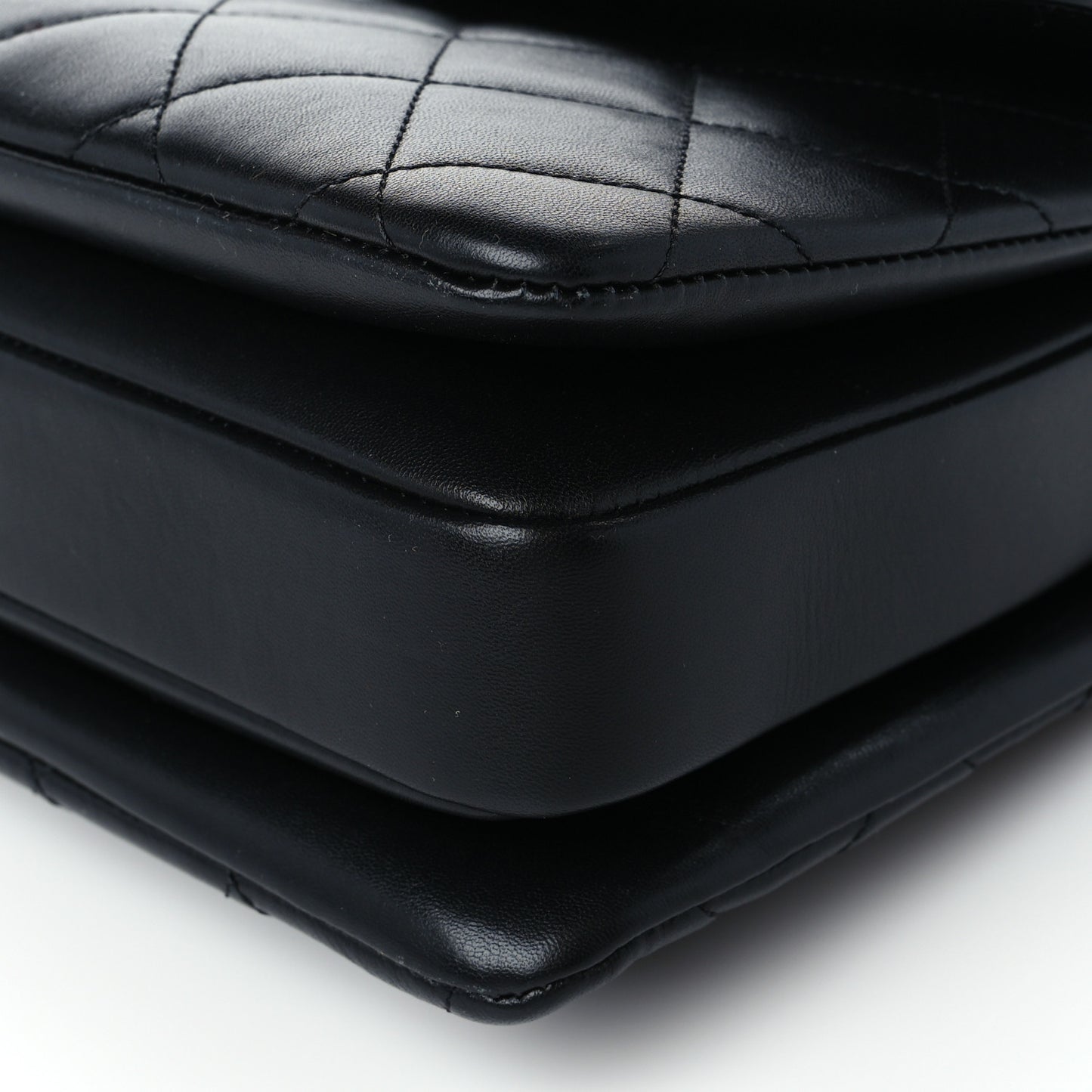 Lambskin Quilted Medium Trendy CC Flap Dual Handle Bag So Black