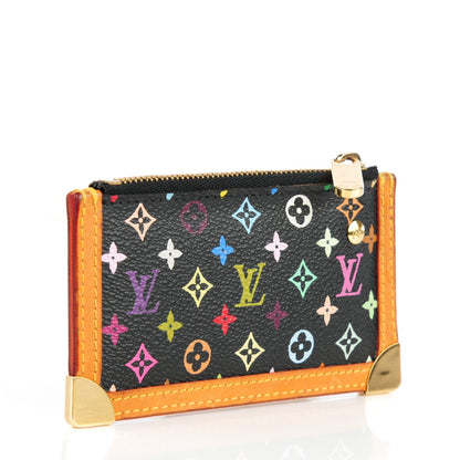 Louis Vuitton Monogram Multicolor Key Pouch Black 3 of 7