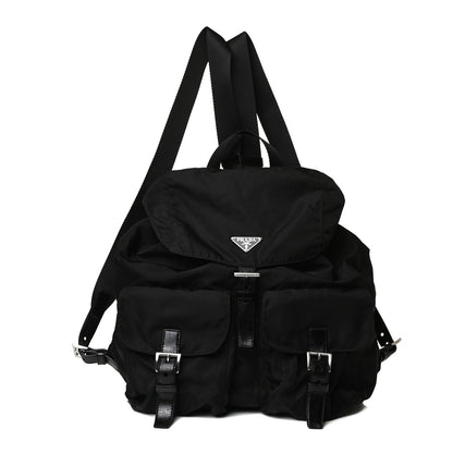 Prada Tessuto Nylon Saffiano Medium Backpack Black 1 of 17