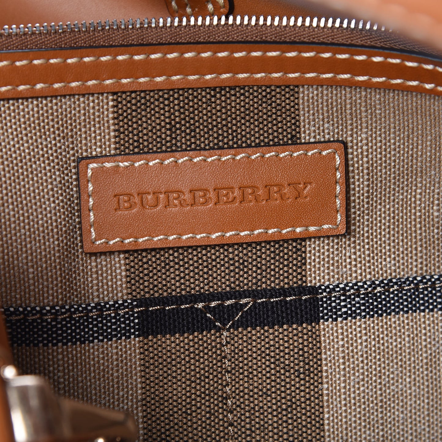 Canvas Mega Check Medium Ashby Hobo Saddle Brown