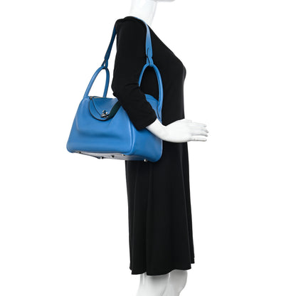 Hermes Taurillon Clemence Verso Lindy 30 Bleu Zanzibar Malachite 2 of 10