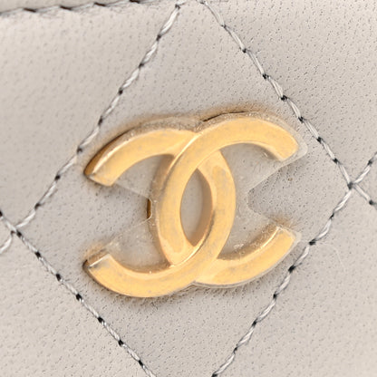 Chanel Lambskin Quilted Top Handle Mini Vanity Case With Chain Grey 11 of 12