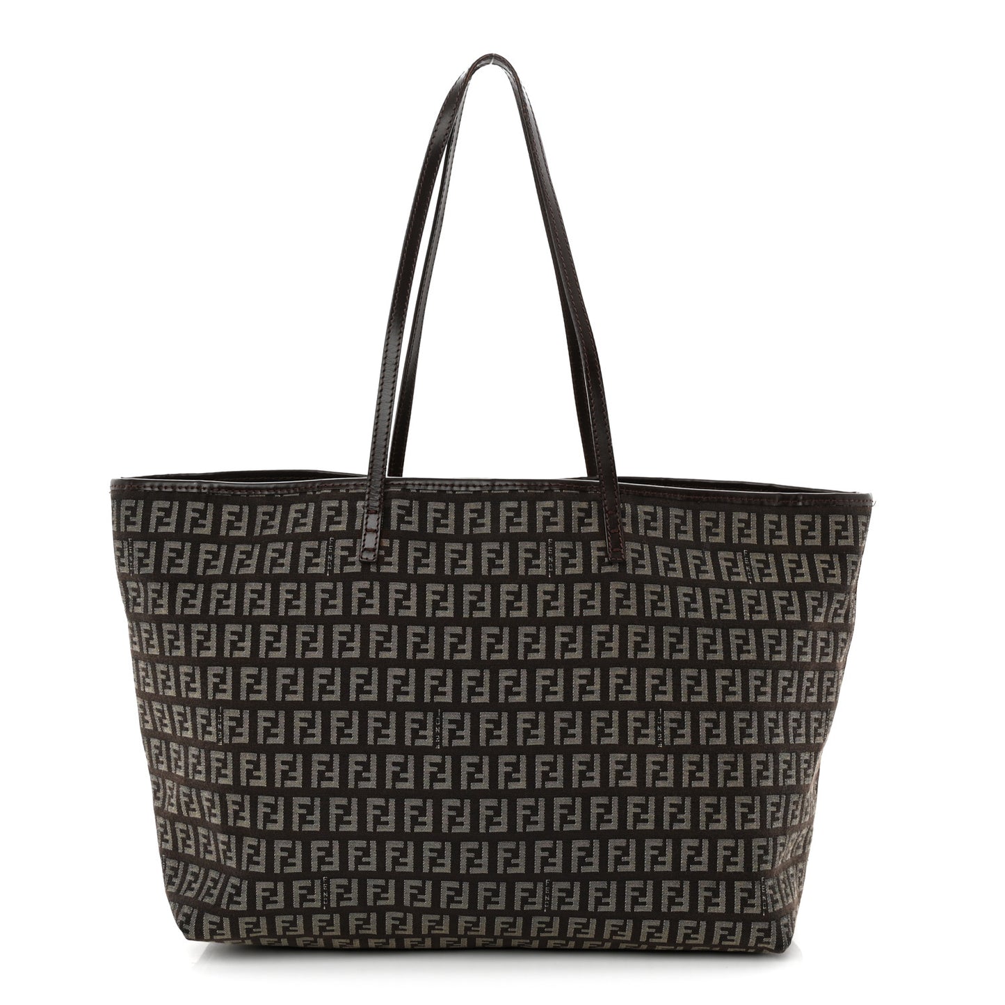 Zucchino Vitello Roll Tote Testa di Moro Beige