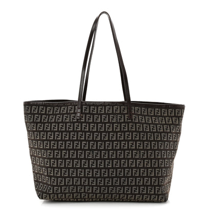 Fendi Zucchino Vitello Roll Tote Testa di Moro Beige 1 of 12