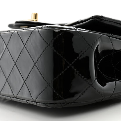 Chanel Patent Quilted Mini Top Handle Rectangular Flap Black 10 of 12