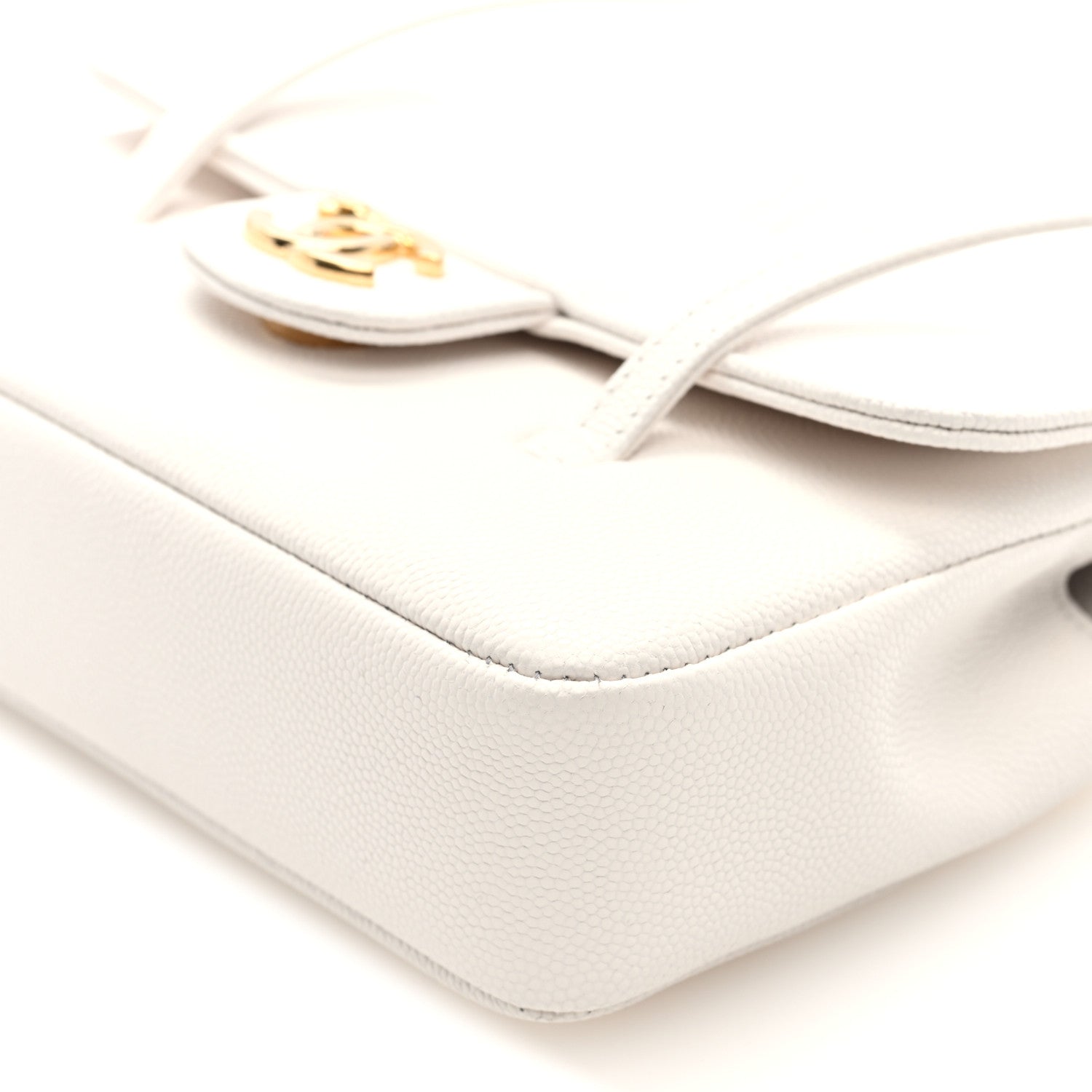 Chanel Shiny Caviar Mini Preppy Coco Shoulder Bag White 10 of 11