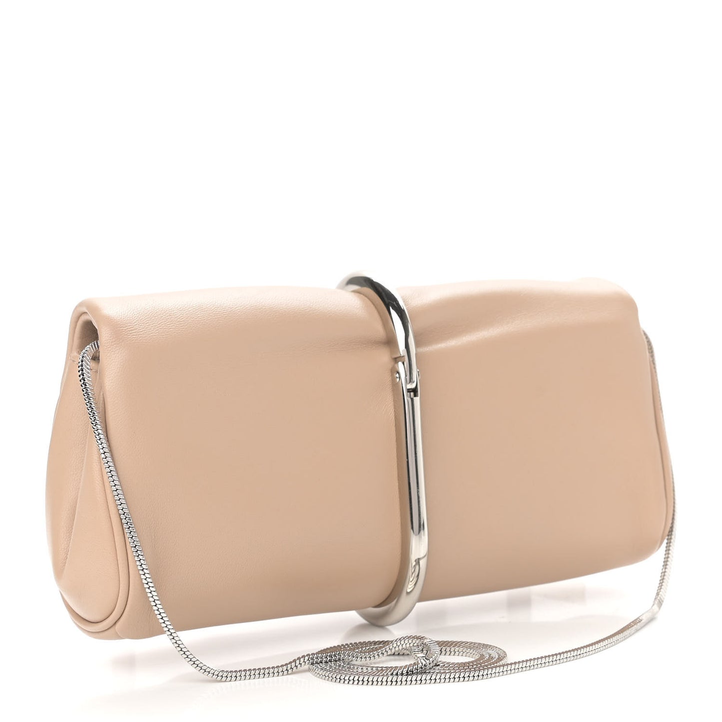 Smooth Calfskin Alix Minaudiere Clutch Fawn