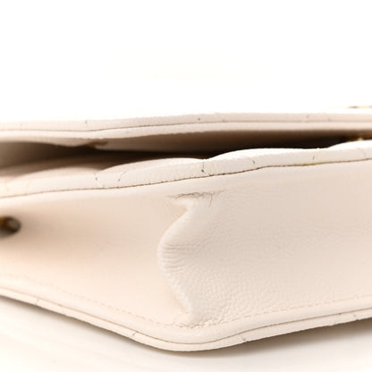 Chanel Caviar Quilted Wallet On Chain WOC White 10 of 12