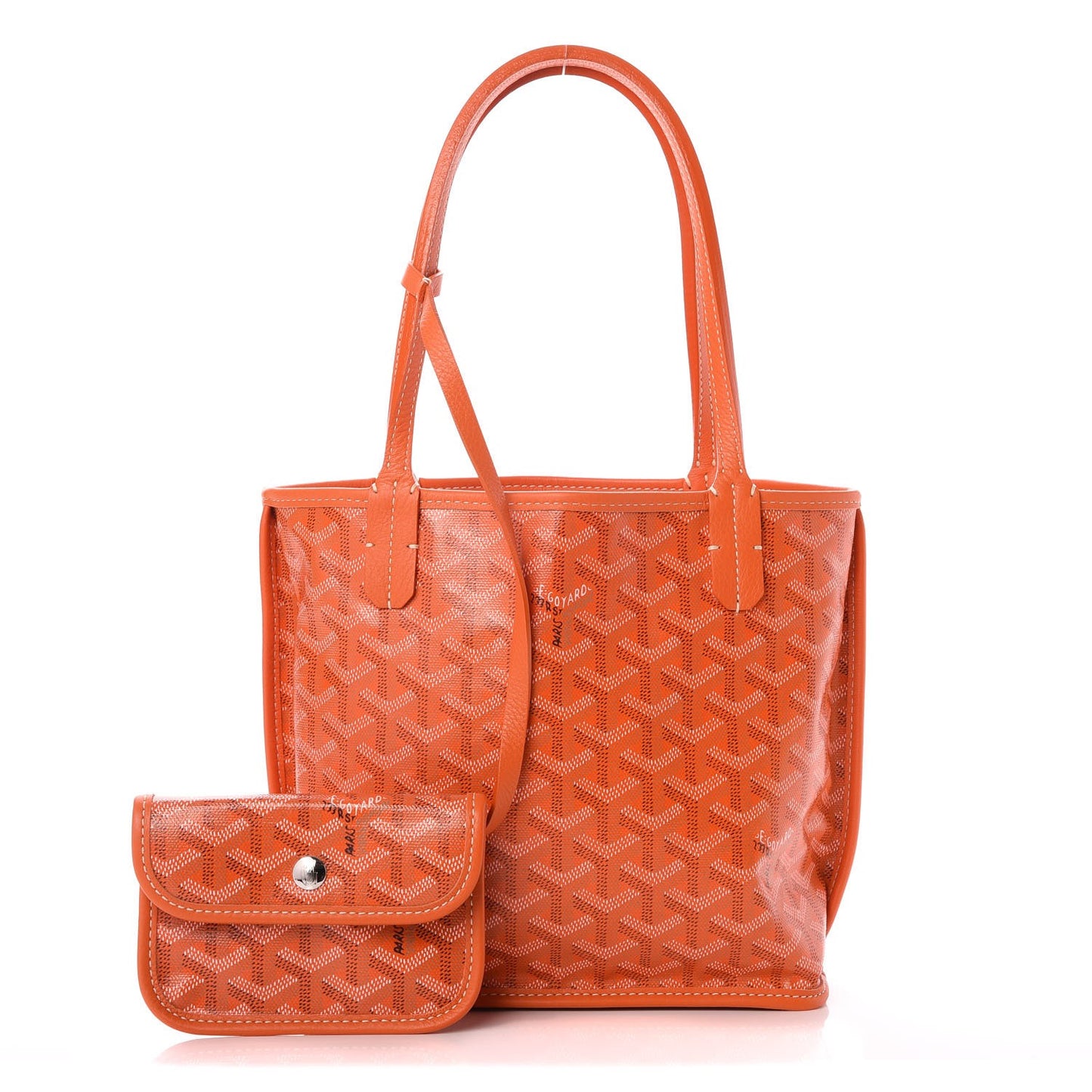 Goyardine Reversible Mini Anjou Orange