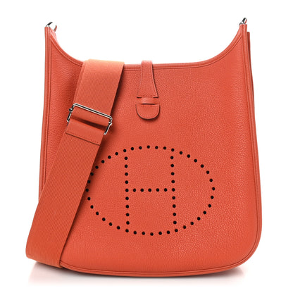 Hermes Taurillon Clemence EVELYNE III PM Feu 1 of 10