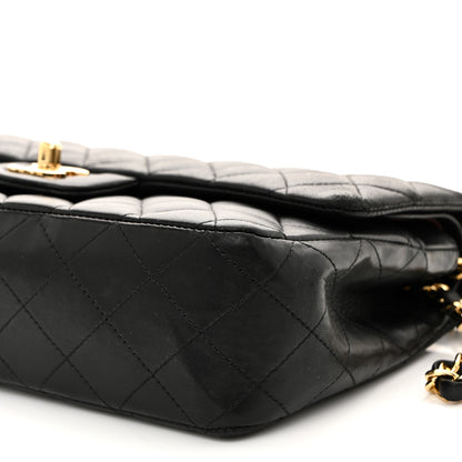 Chanel Lambskin Quilted Medium Double Flap Black 10 of 18