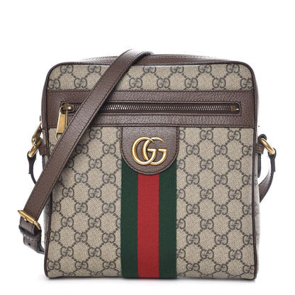Gucci GG Supreme Monogram Web Small Ophidia Messenger Bag Brown 1 of 11