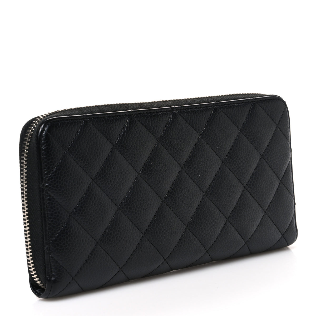 Chanel Caviar Quilted Large Gusset Zip Around Wallet Black 3 of 8