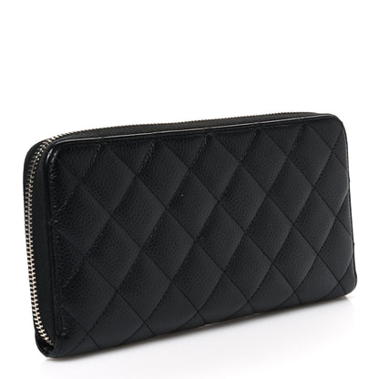 Chanel Caviar Quilted Large Gusset Zip Around Wallet Black 3 of 8