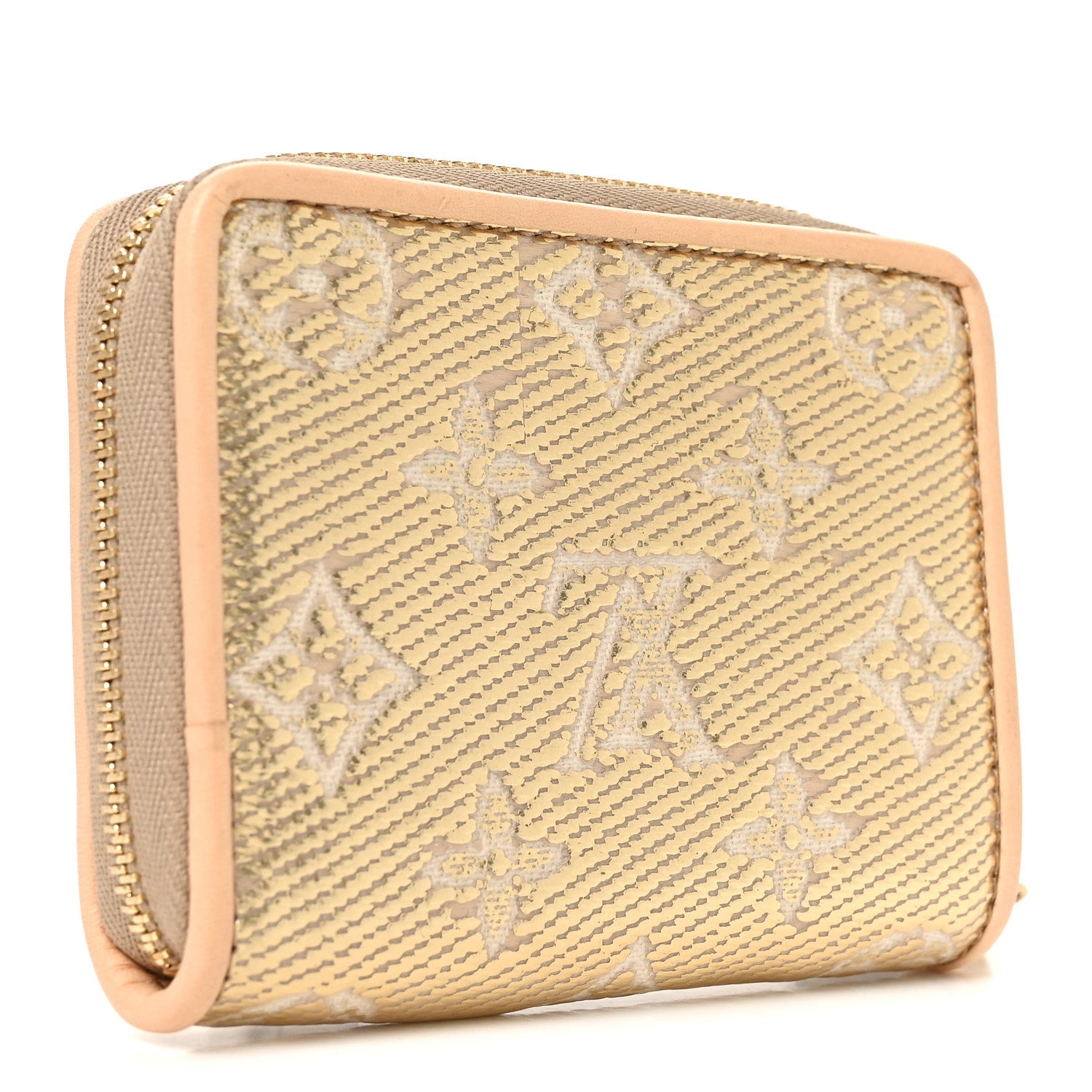 Louis Vuitton Hollographic Monoglam Zippy Coin Purse Wallet Beige 3 of 6