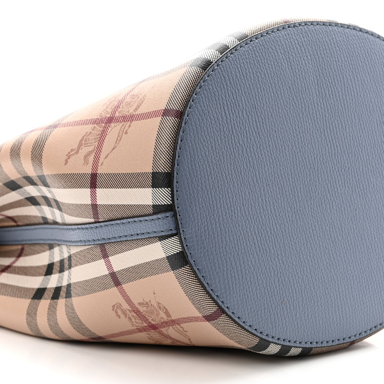 Burberry Haymarket Check Colours Small Lorne Bucket Crossbody Blue 8 of 9
