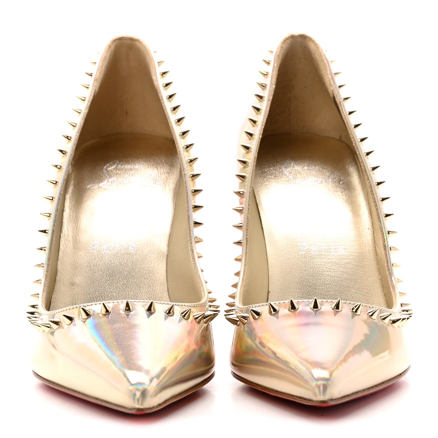 Metallic Patent Psychic Anjalina 85 Pumps 36 Platine