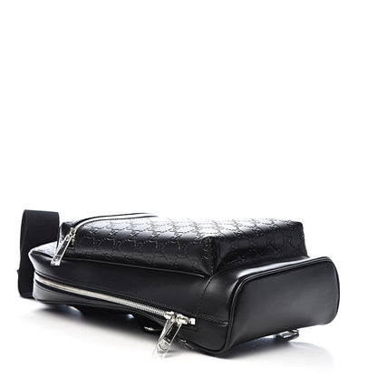 Gucci Guccissima Sling Backpack Black 4 of 10