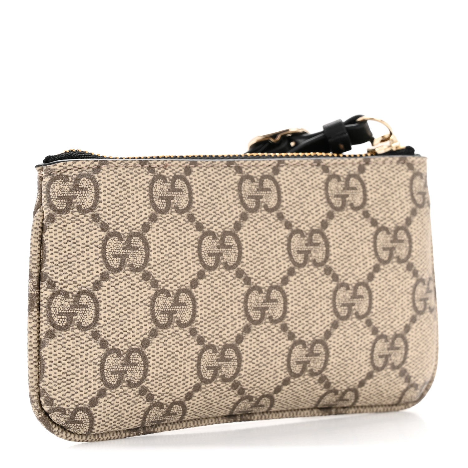 Gucci GG Supreme Monogram Selleria Key Case Beige Black 5 of 18