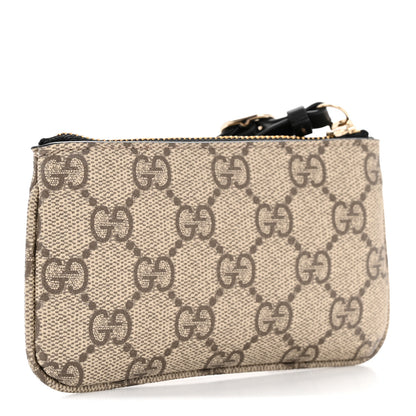 Gucci GG Supreme Monogram Selleria Key Case Beige Black 5 of 18