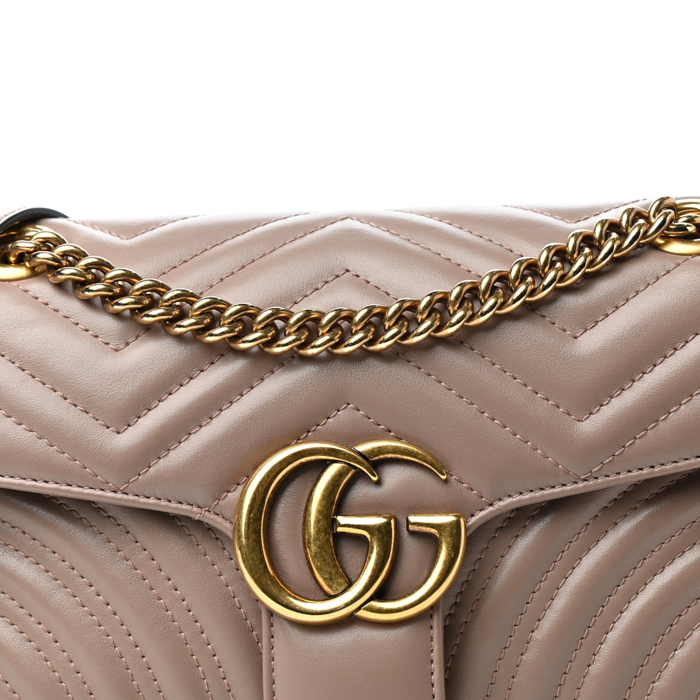 Calfskin Matelasse Small GG Marmont Shoulder Bag Porcelain Rose