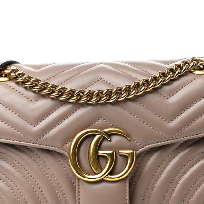 Gucci Calfskin Matelasse Small GG Marmont Shoulder Bag Porcelain Rose 10 of 10