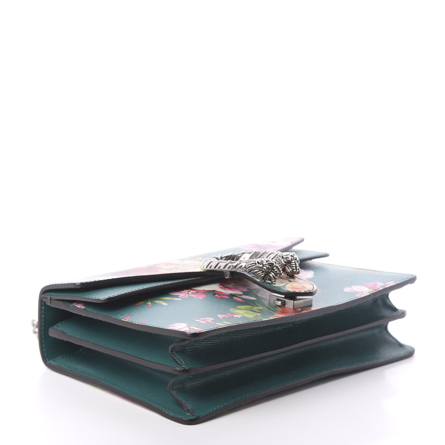 Gucci Calfskin Blooms Print Small Dionysus Shoulder Bag Bright Emerald Multicolor 4 of 9