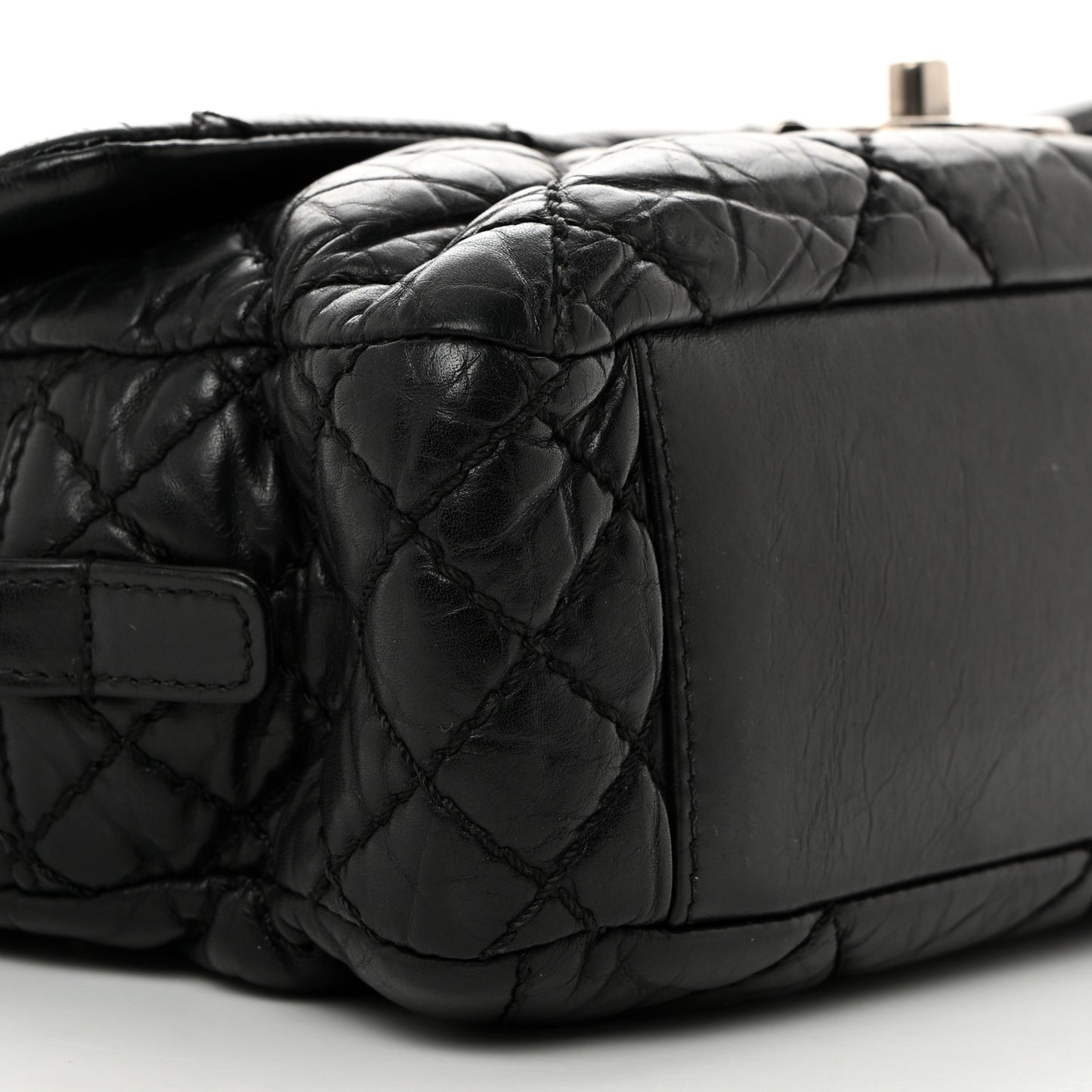 Aged Calfskin Medium New Portobello Flap Black