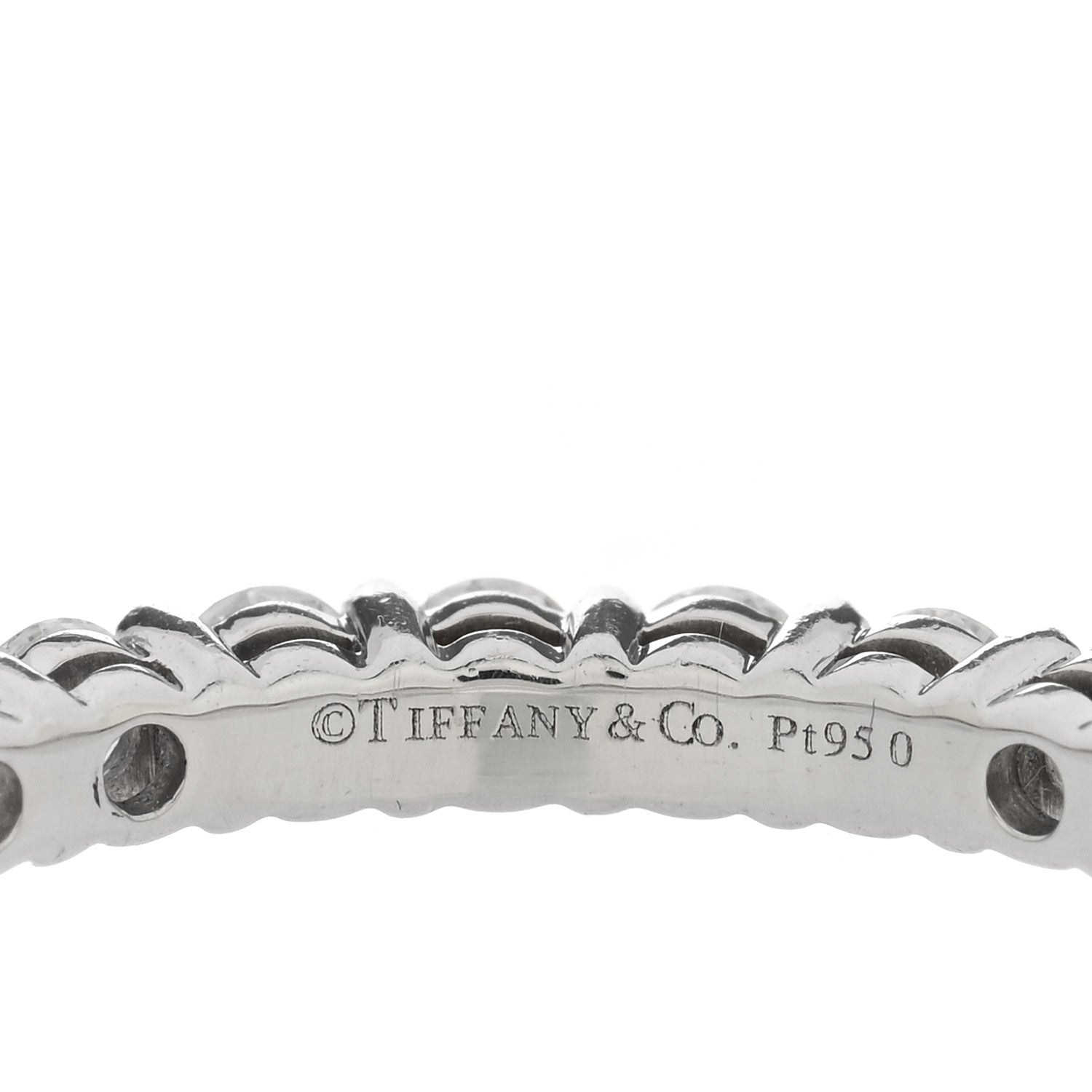 Tiffany Platinum Diamond 2.2mm Full Circle Forever Band Ring 53 6.25 4 of 4
