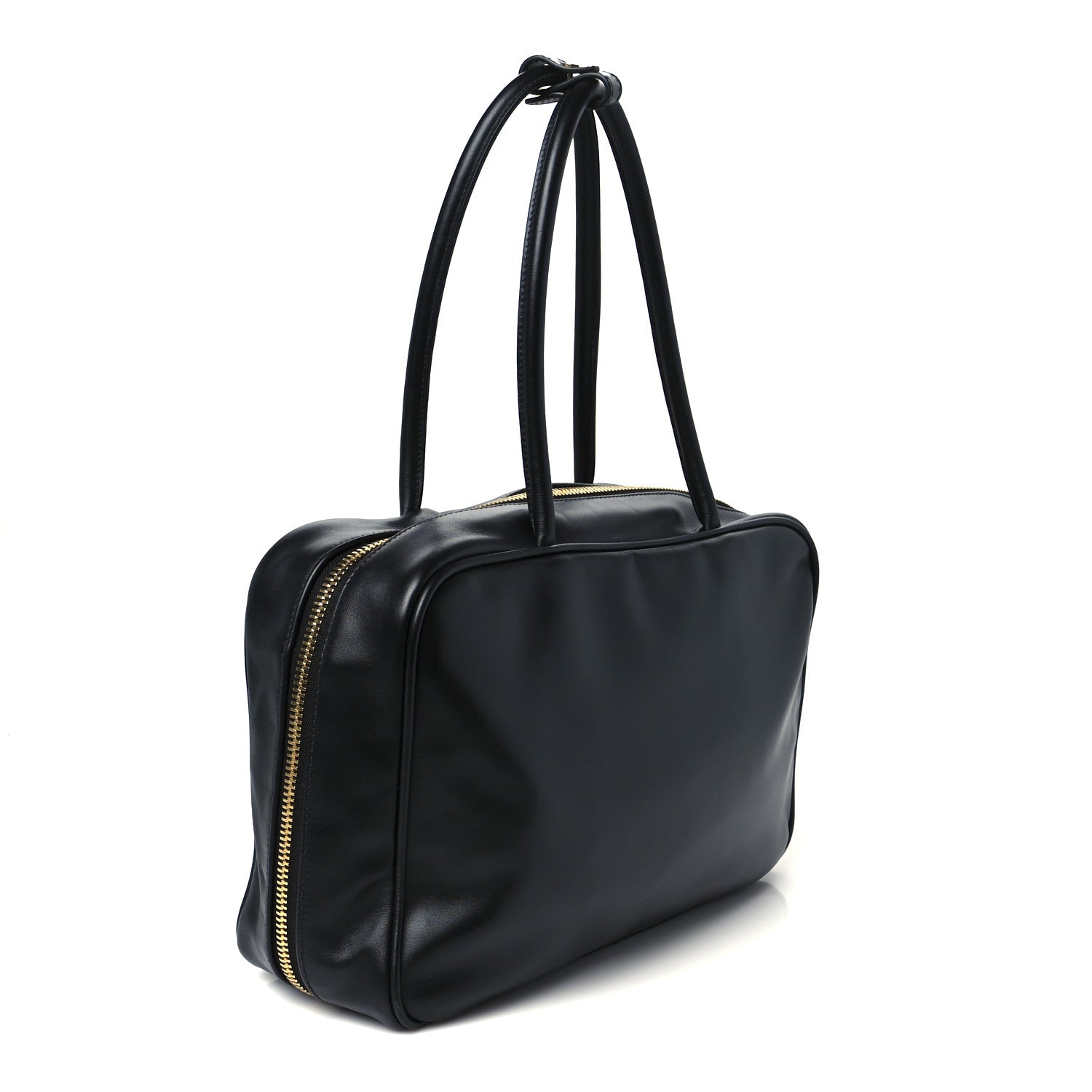 Miu Miu Soft Calf Softy Large Beau Top Handle Bag Black 2 of 10