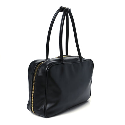 Miu Miu Soft Calf Softy Large Beau Top Handle Bag Black 2 of 10