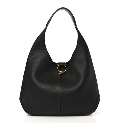 Salvatore Ferragamo Calfskin Margot Hobo Black 3 of 7