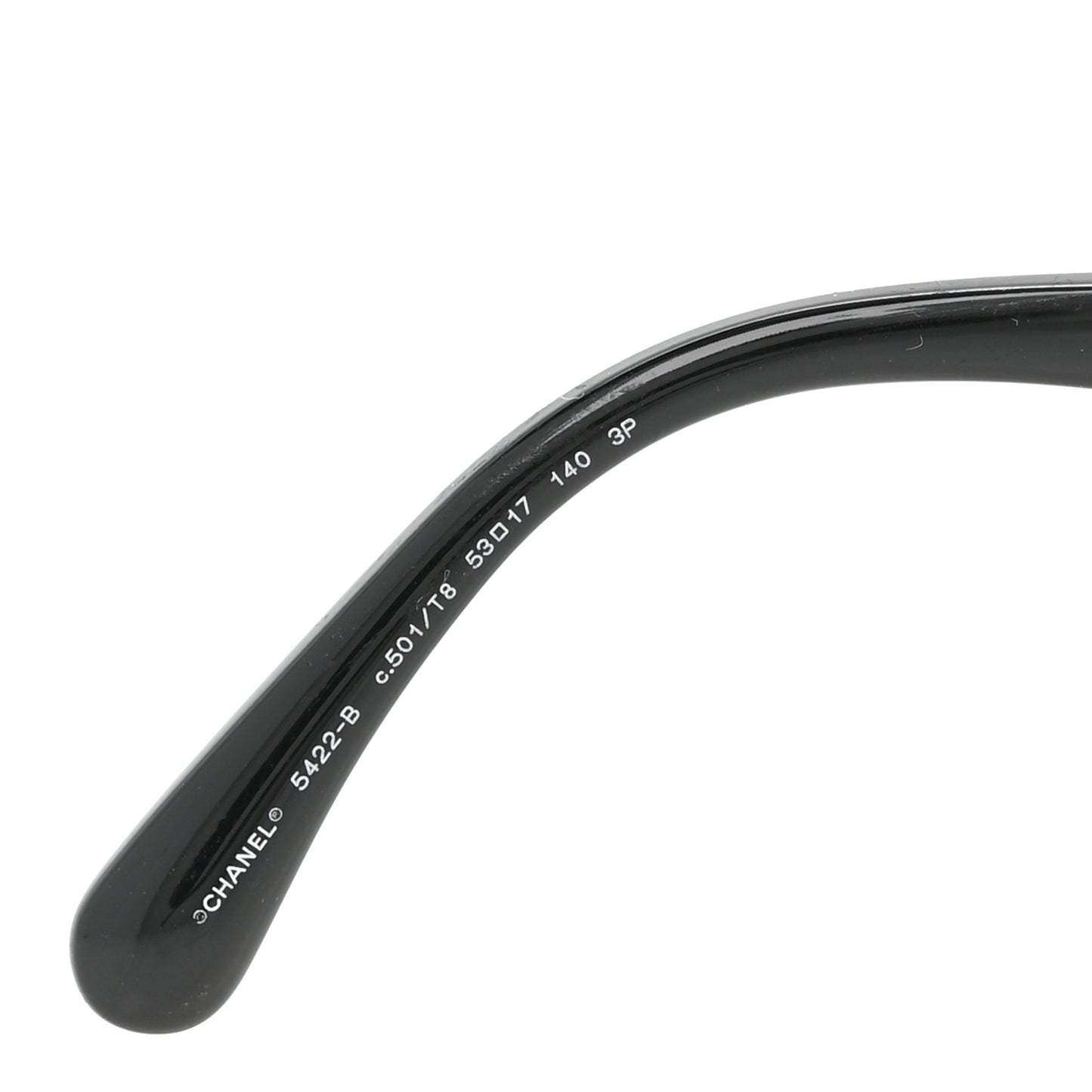 Acetate Strass Polarized Square Sunglasses 5422-B Black