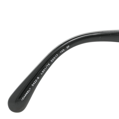 Chanel Acetate Strass Polarized Square Sunglasses 5422-B Black 5 of 8