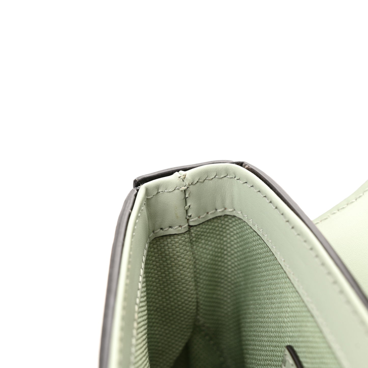 Calfskin GG Super Mini Shoulder Bag Pale Green