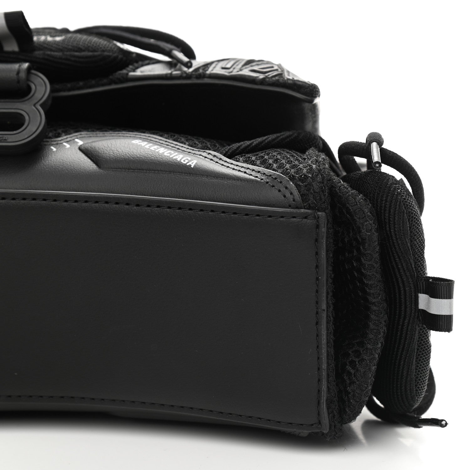 Balenciaga Faux Calfskin Fabric Small Sneakerhead Top Handle Bag Black 8 of 8